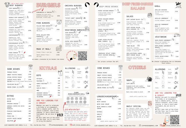 CUPP pizza burger grill