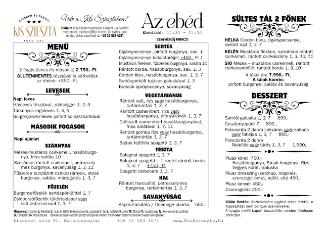 Kis Szieszta Étterem és Panzió - Balatonboglár