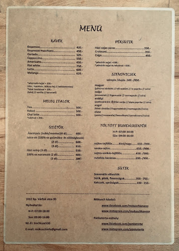 Opinii despre Mókusch kávézó és tortaműhely în Budapest - Vendéglátás