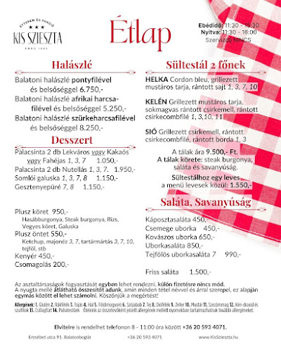 Kis Szieszta Étterem és Panzió