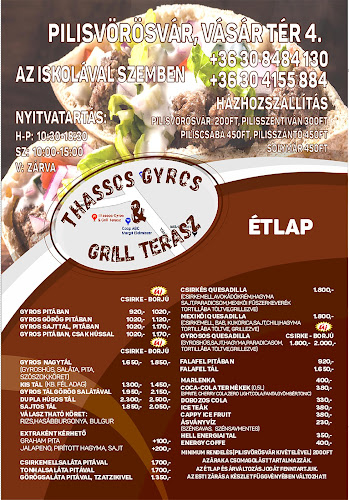 Opinii despre Thassos Gyros & Grill Terasz în Pilisvörösvár - Vendéglátás