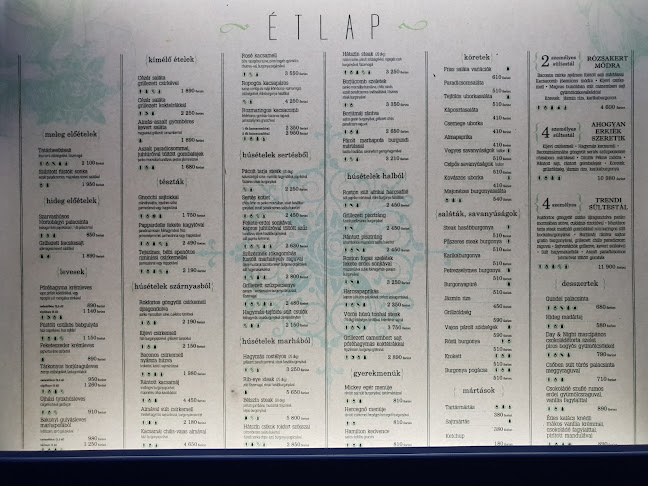 Rózsakert Étterem - Vendéglátás