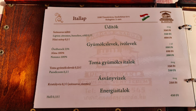 Étterem Tiszaújváros - Nádas Csárda - Vendéglátás