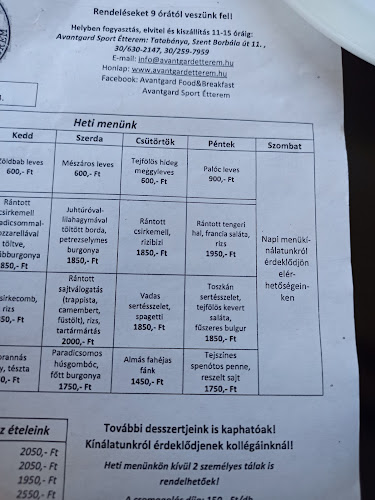 Avantgard Sport Étterem