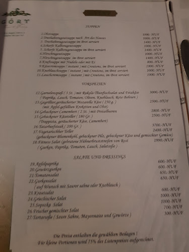 Gőry Pince Étterem - Vendéglátás