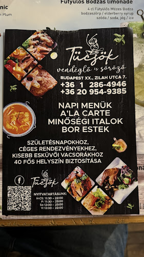 Tücsök vendéglő - Vendéglátás