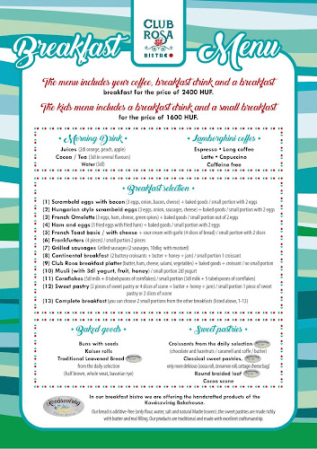 Opinii despre Club Rosa Reggeliző în Siófok - Vendéglátás