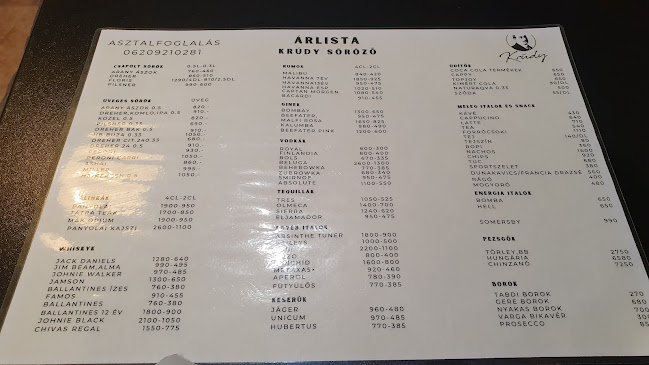 Opinii despre Krúdy Söröző în Budapest - Vendéglátás