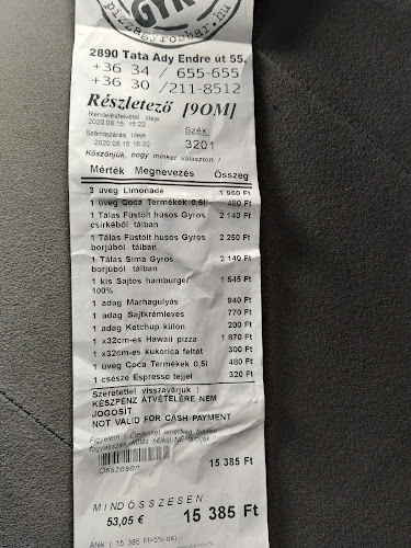 Opinii despre Pizza & Gyros Étterem és Rendezvényterem în Tata - Vendéglátás