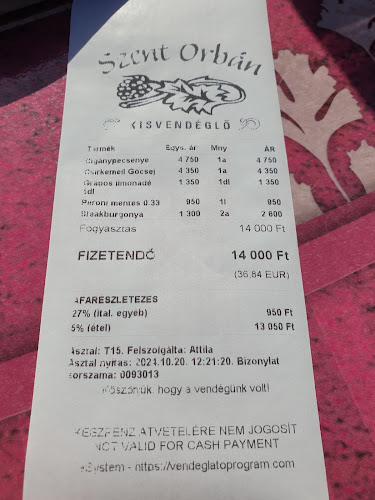 Szent Orbán Kisvendéglő