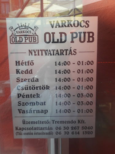Opinii despre Varkocs Old Pub în Székesfehérvár - Vendéglátás