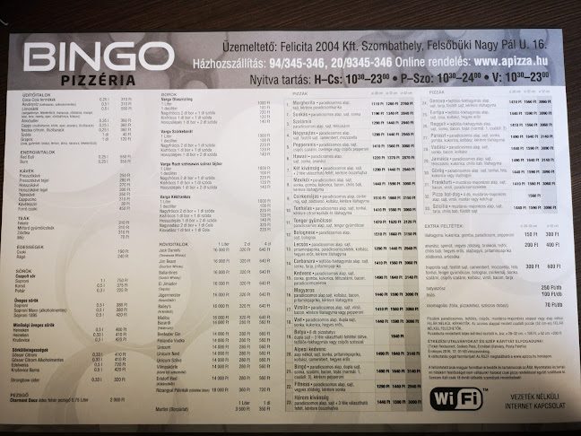 Bingo Pizzafutár (pizza házhozszállítás) - Vendéglátás
