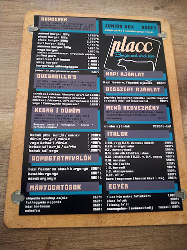 Placc burger and what else