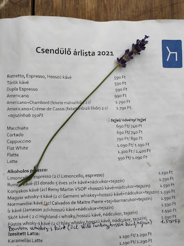 Csendülő étterem - Vendéglátás