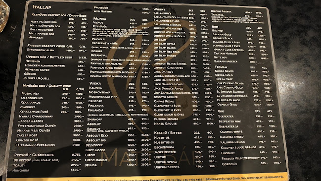 Opinii despre Matt Bar în Budapest - Vendéglátás