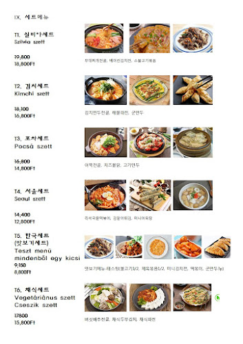 실비네 한식당 Szilvia Koreai Étterme - Vendéglátás