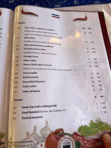 Halascsarda Seghedin - Vendéglátás