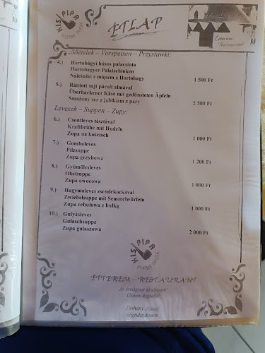 Opinii despre Kispipa în Mezőkövesd - Vendéglátás