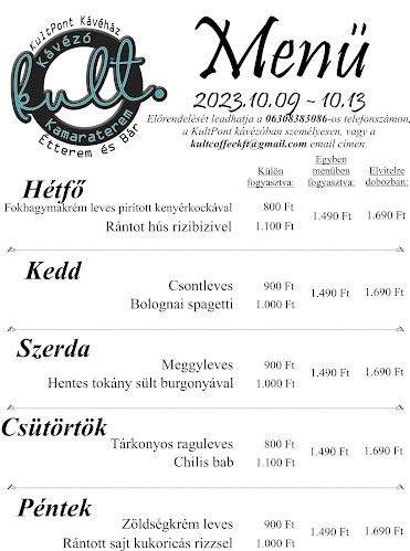 Comentarii opinii despre KultPont Kávézó és Kamaraterem