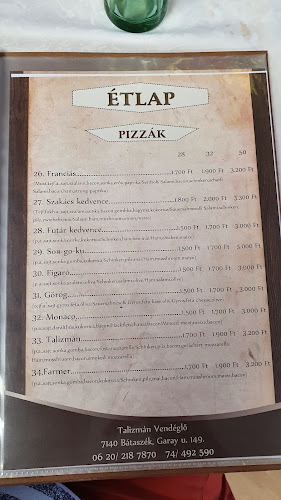 Opinii despre Talizmán Vendéglő în Bátaszék - Vendéglátás