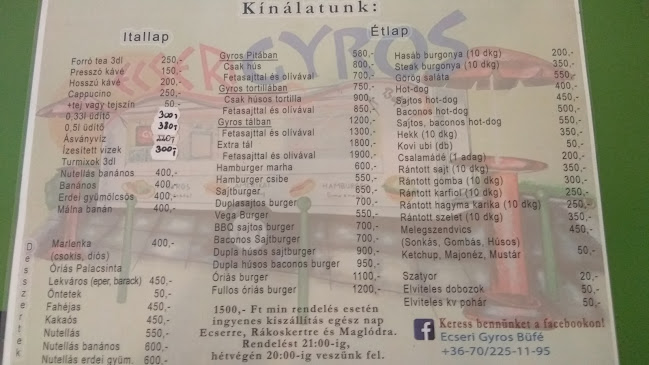 Opinii despre Ecseri Gyros Büfé în Ecser - Vendéglátás