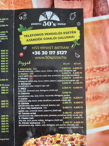 Opinii despre 50’s Pizzéria és Ételbár în Budapest - Vendéglátás