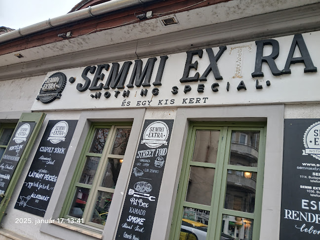 Opinii despre SEMMI EXTRA és egy kis KERT în Budapest - Vendéglátás