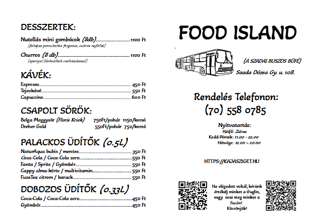 Opinii despre Food Island Szada în Szada - Vendéglátás