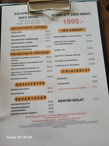 Kálmán Terasz Étterem | Pizzéria | Rendezvény