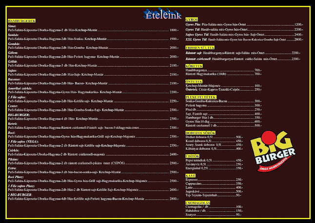 Big Burger - Vendéglátás