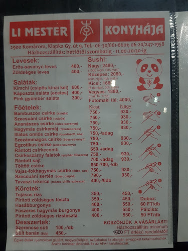 Opinii despre Li Mester Konyhája în Komárom - Vendéglátás