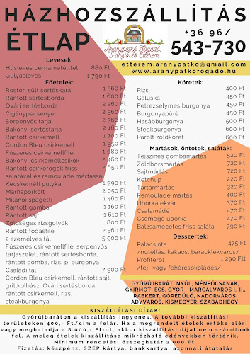 Aranypatkó Étterem- Panzió -Pizzéria -Győrújbarát, Győr