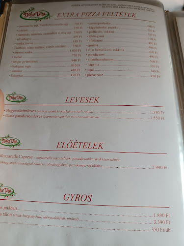 Dolce Vita Pizzéria - Vendéglátás