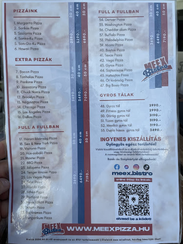 Opinii despre MEEX Bistro (Pizza, Hamburger) în Gyöngyös - Vendéglátás