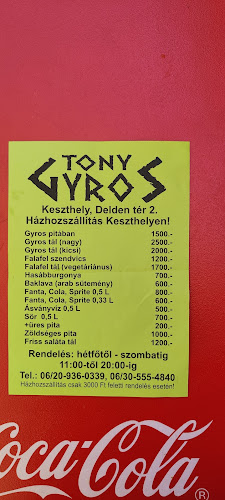 Opinii despre Tony Gyros în Keszthely - Vendéglátás