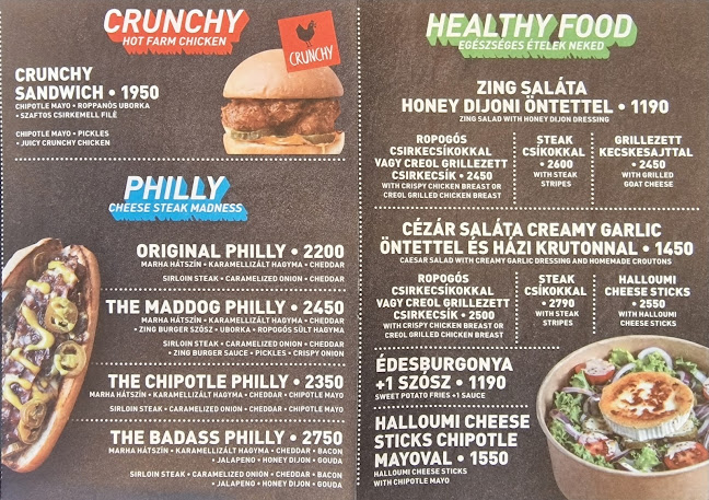 Opinii despre ZING BURGER & Co. | Garázs în Budapest - Vendéglátás