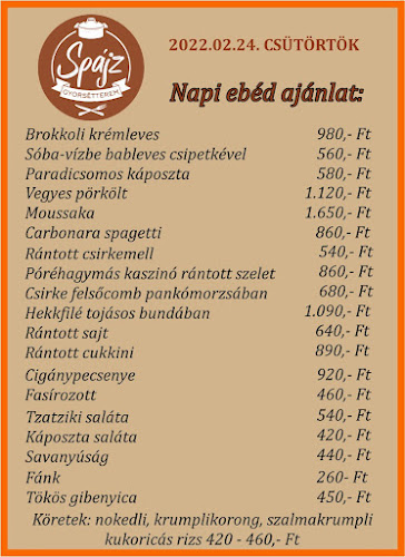 Spájz Gyorsétterem - Vendéglátás