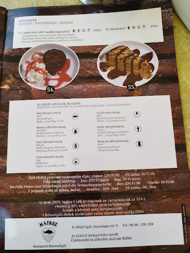 Comentarii opinii despre Matróz Dunaparti Kisvendéglő