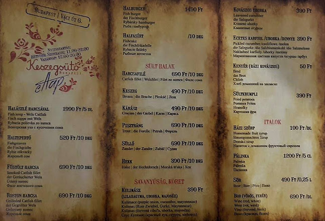 Comentarii opinii despre Keszegsütő Budapest