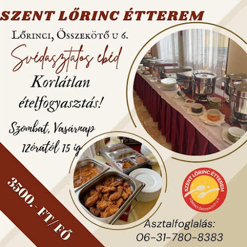 Opinii despre Szent Lőrinc Étterem în Lőrinci - Vendéglátás