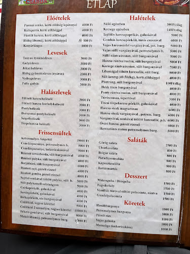 Sziget Csárda - Vendéglátás