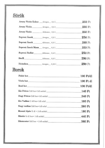 Terike Büfé és Falatozó - Tác