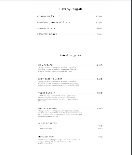 Maurus Étterem és Borbár - Vendéglátás