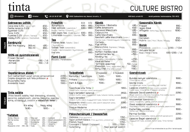 Opinii despre Tinta Bistro în Székesfehérvár - Vendéglátás