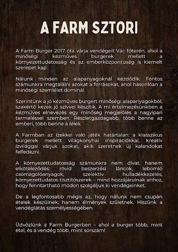 Farm Burger Vác - Vendéglátás