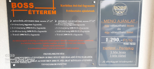 Opinii despre Boss Étterem în Solt - Vendéglátás