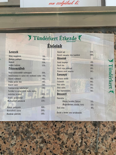 Tündérkert Büfé és Étkezde - Vendéglátás