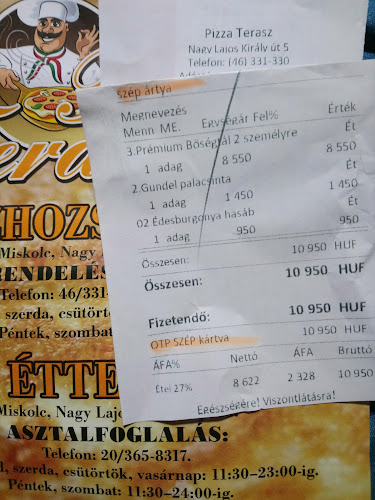 Pizza Terasz Házhozszállítás