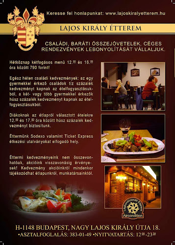 Lajos Király Étterem - Vendéglátás