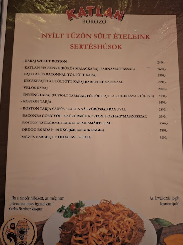 Katlan Borozó - Vendéglátás